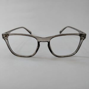 Plastic full grey translucent frame for men only